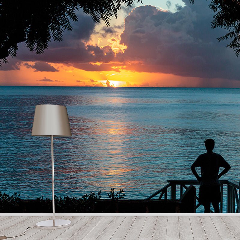 Environment Friendly Wall Mural Wallpaper Tropical Sitting Room Wall Mural