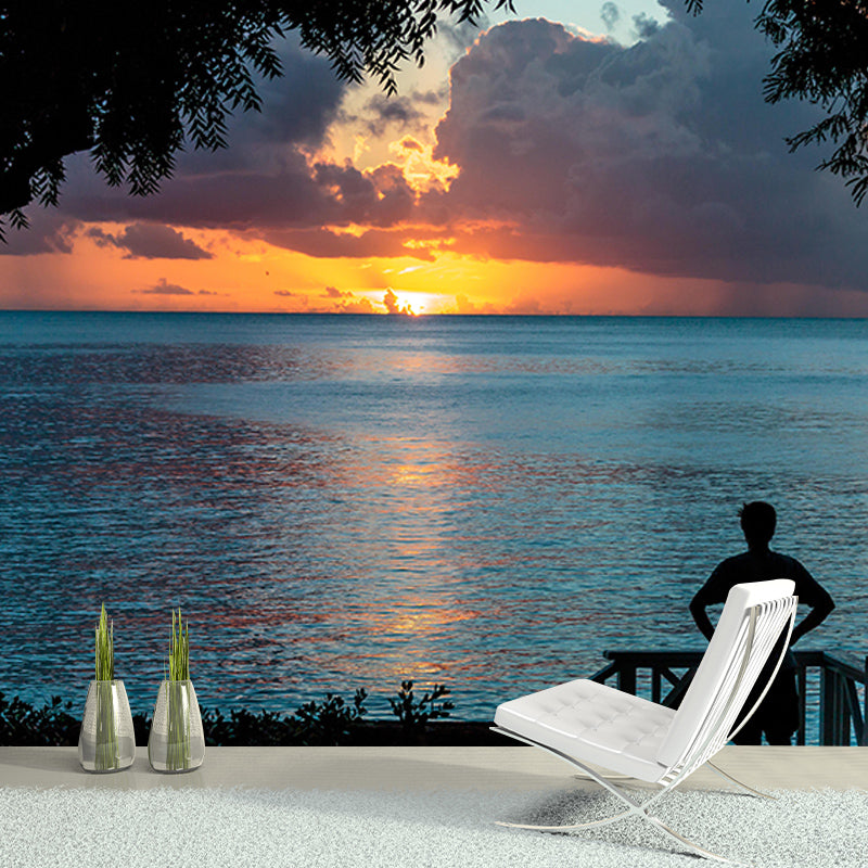 Environment Friendly Wall Mural Wallpaper Tropical Sitting Room Wall Mural