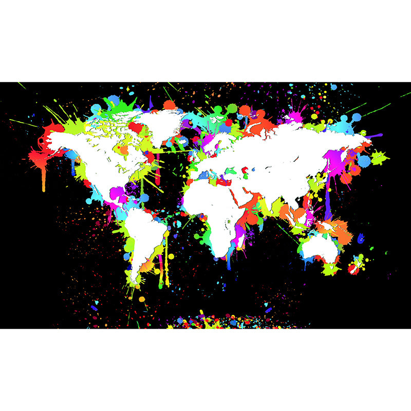 Modern Illustration Mural Wallpaper World Map Indoor Wall Mural