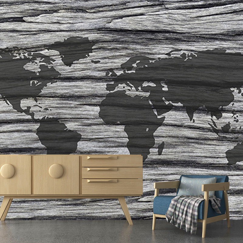 Modern Illustration Mural Wallpaper World Map Indoor Wall Mural