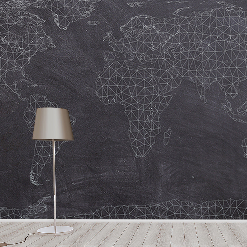 Modern Style Wall Mural Wallpaper World Map Bedroom Wall Mural