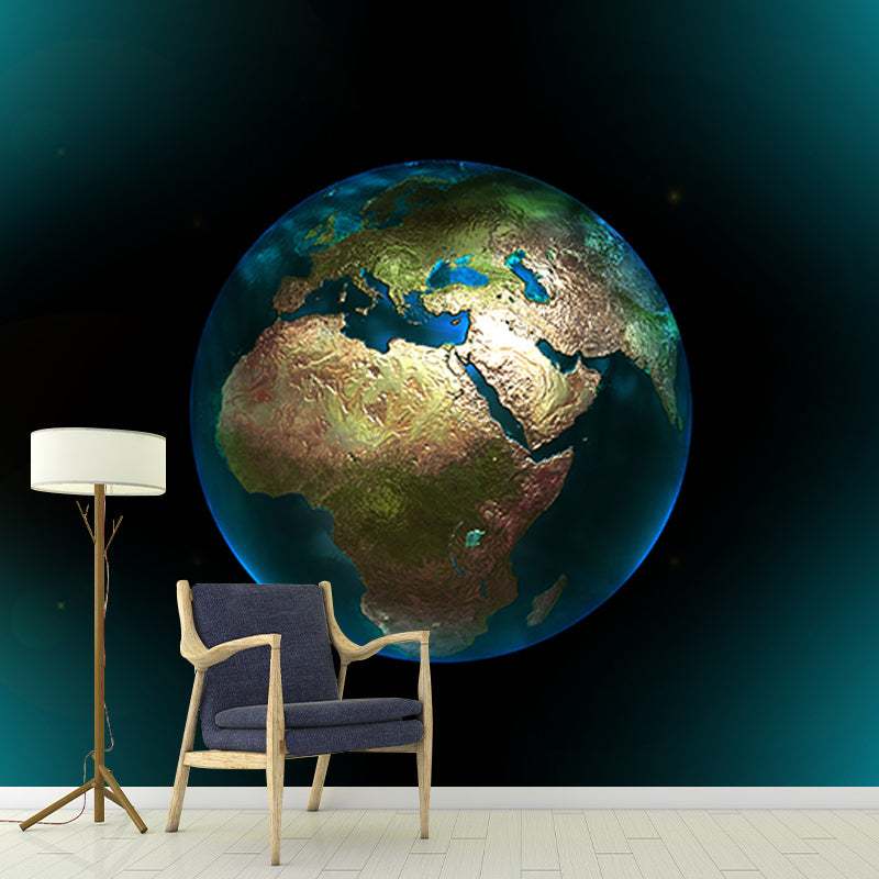 Washable Illustration Mural Wallpaper Earth Indoor Wall Mural
