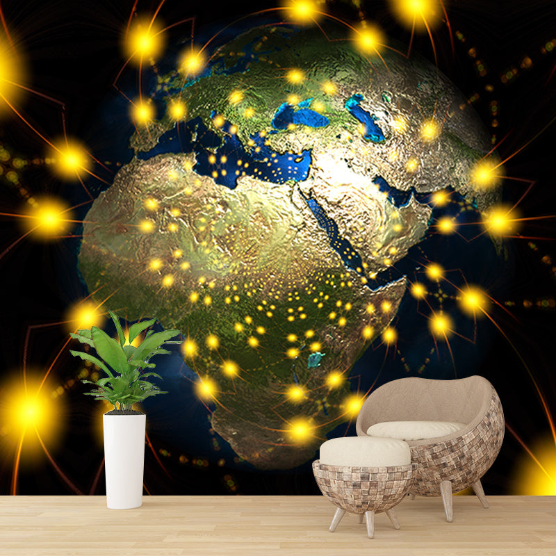 Washable Illustration Mural Wallpaper Earth Indoor Wall Mural