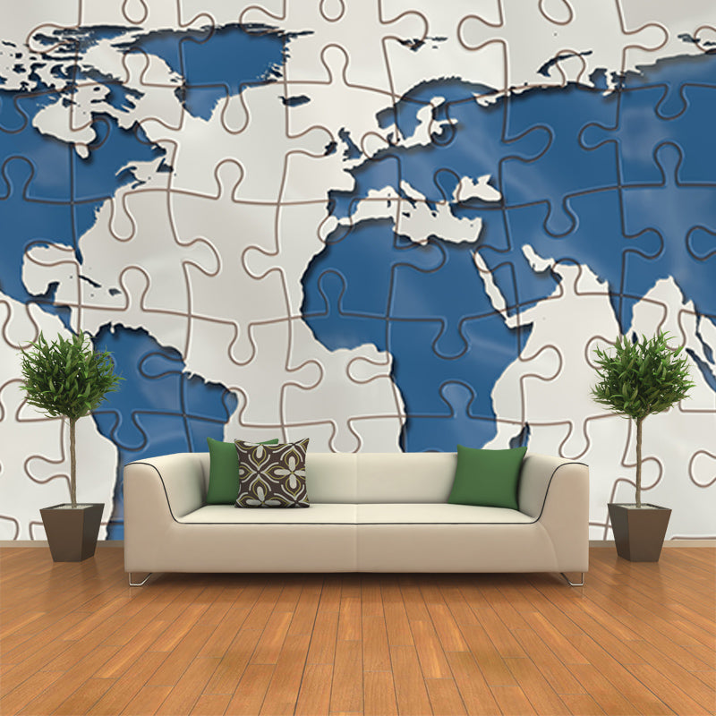 Beautiful Illustration Mural Wallpaper World Map Sitting Room Wall Mural