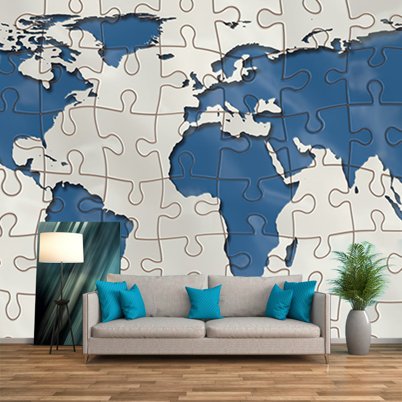 Beautiful Illustration Mural Wallpaper World Map Sitting Room Wall Mural