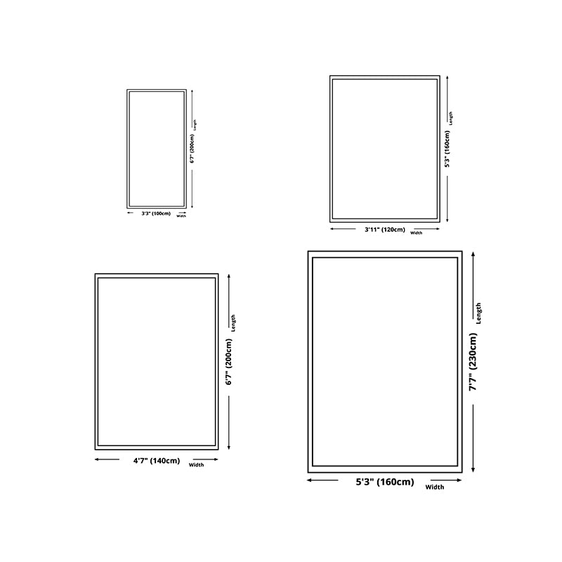 Orange Striped Rug Polyester Contrast Color Rug Stain Resistant Rug for Living Room