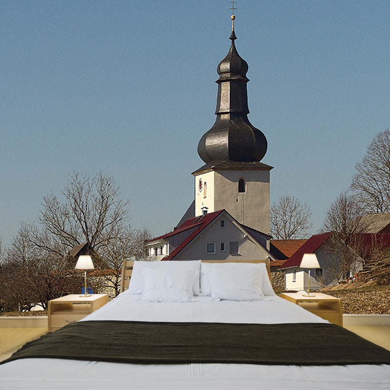 Washable Stain Resistant Mural Wallpaper Village Indoor Wall Mural