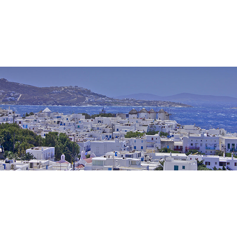 Village Photography Stain Resistant Wall Mural Wallpaper Sitting Room Wall Mural