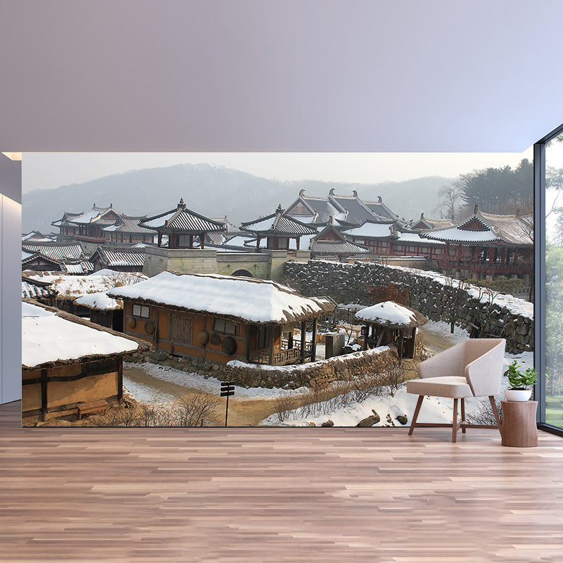 Photography Wall Mural Wallpaper Village Sitting Room Wall Mural