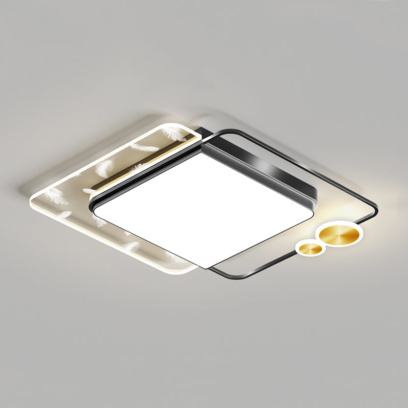 3 Light Ceiling Lamp Modern Style Metal Ceiling Lighting for Living Room