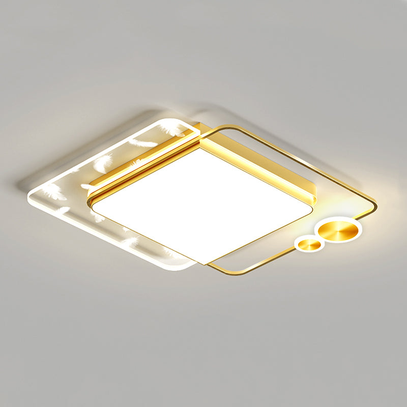 3 Light Ceiling Lamp Modern Style Metal Ceiling Lighting for Living Room