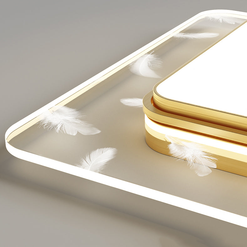 3 Light Ceiling Lamp Modern Style Metal Ceiling Lighting for Living Room