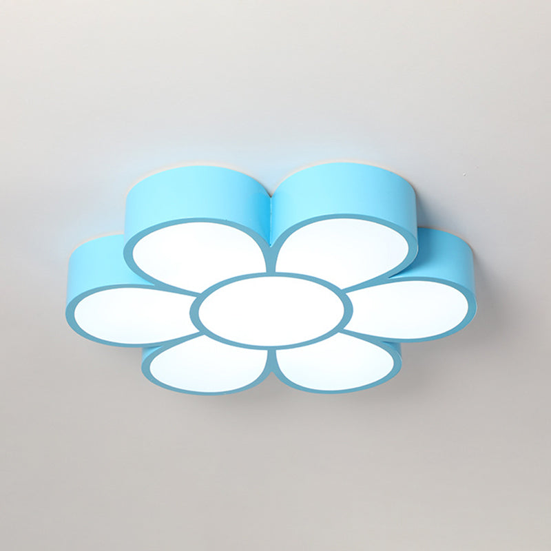 Modern Flower Flush Light Metal 1 Light Flush Mount Ceiling Fixture for Children's Room