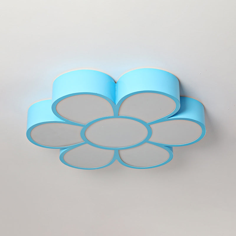 Modern Flower Flush Light Metal 1 Light Flush Mount Ceiling Fixture for Children's Room
