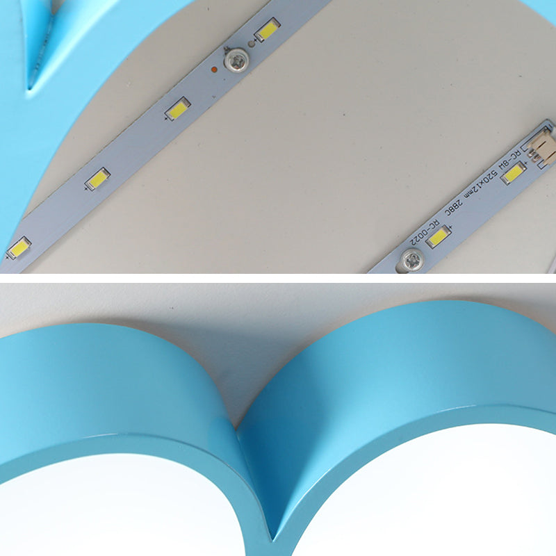 Modern Flower Flush Light Metal 1 Light Flush Mount Ceiling Fixture for Children's Room