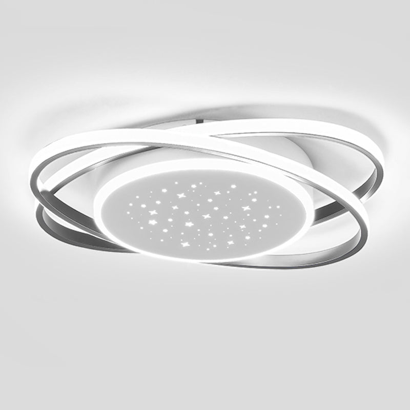 Linear Shape Ceiling Fixtures Modern Style Metal 3 Light Ceiling Mounted Lights