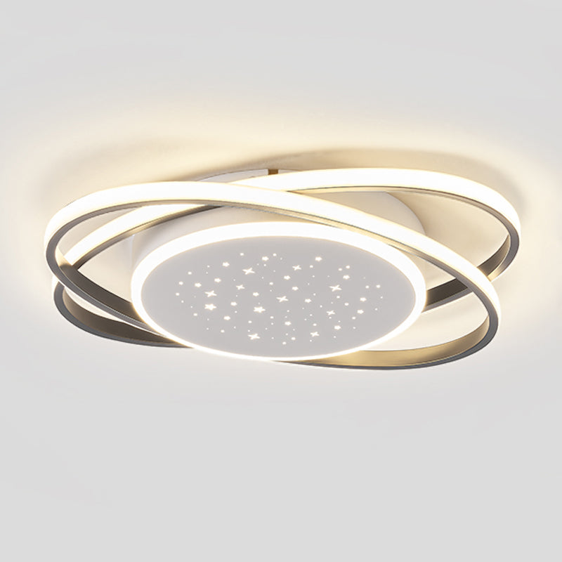 Linear Shape Ceiling Fixtures Modern Style Metal 3 Light Ceiling Mounted Lights