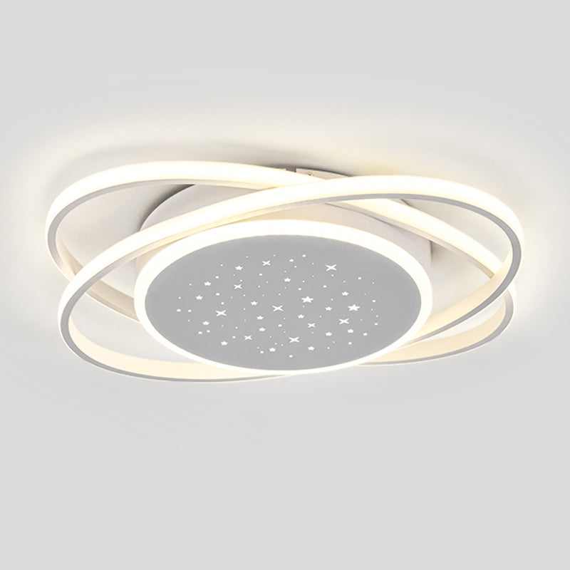 Linear Shape Ceiling Fixtures Modern Style Metal 3 Light Ceiling Mounted Lights