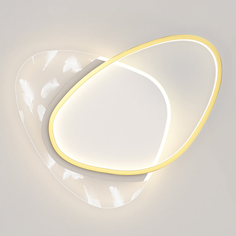 2 Light Geometry Ceiling Lamp Modern Style Metal Ceiling Lighting for Living Room