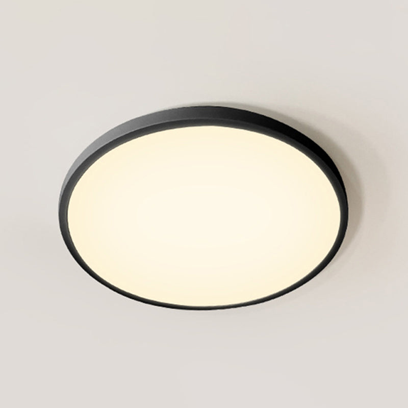 Modern Round Flush Light Fixtures Metal 1 Light Flush Mount Ceiling Fixture