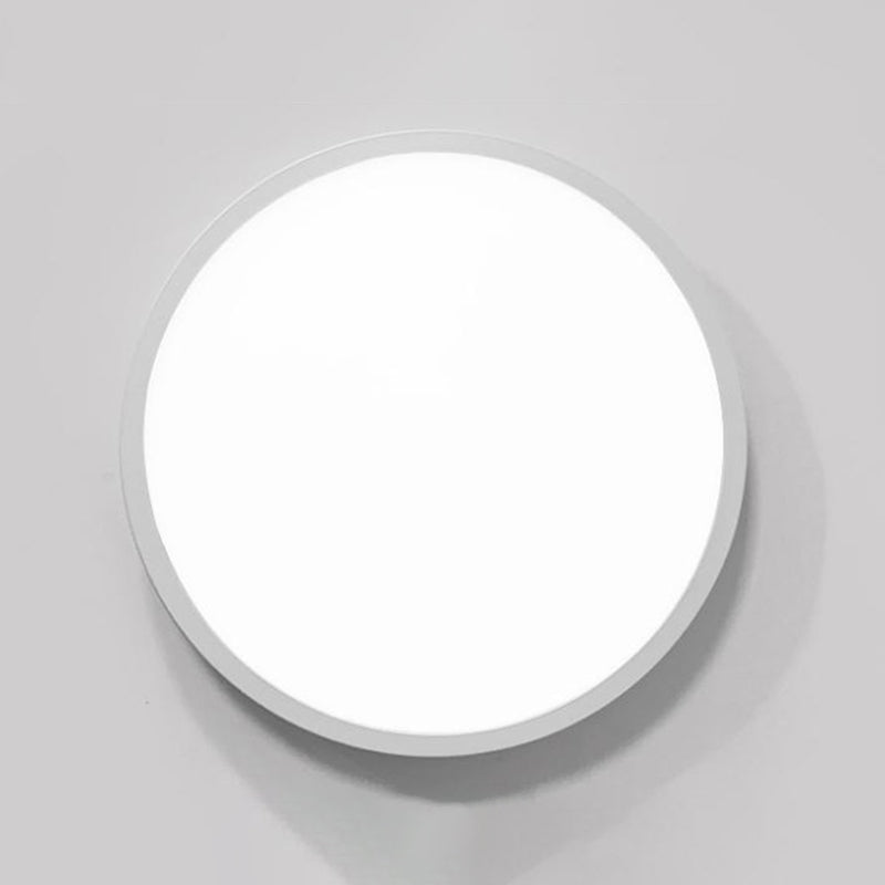 Modern Round Flush Light Fixtures Metal 1 Light Flush Mount Ceiling Fixture