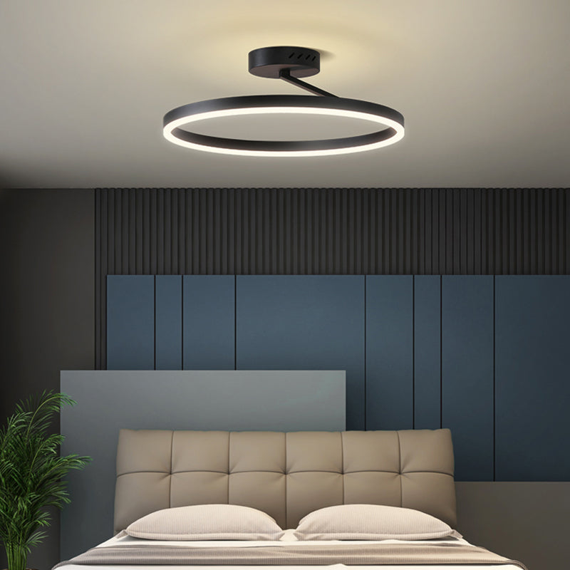 Luminaires encastrés circulaires modernes en métal, plafonnier à 1 lumière