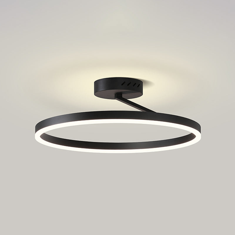 Luminaires encastrés circulaires modernes en métal, plafonnier à 1 lumière