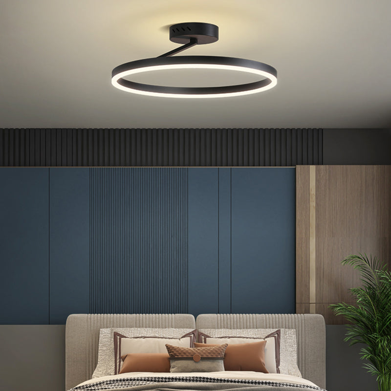 Luminaires encastrés circulaires modernes en métal, plafonnier à 1 lumière