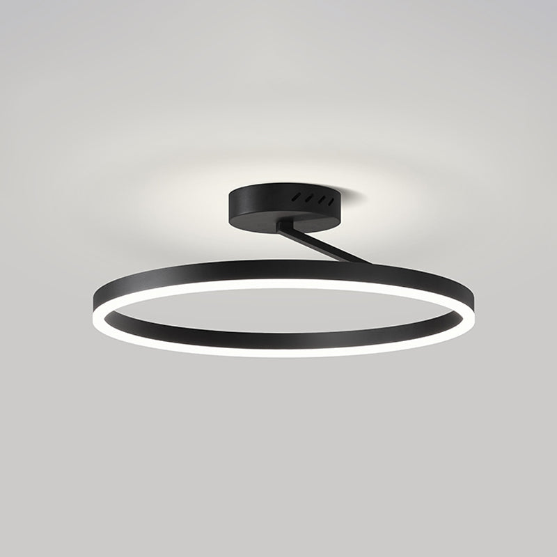 Luminaires encastrés circulaires modernes en métal, plafonnier à 1 lumière