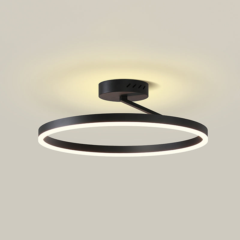 Luminaires encastrés circulaires modernes en métal, plafonnier à 1 lumière