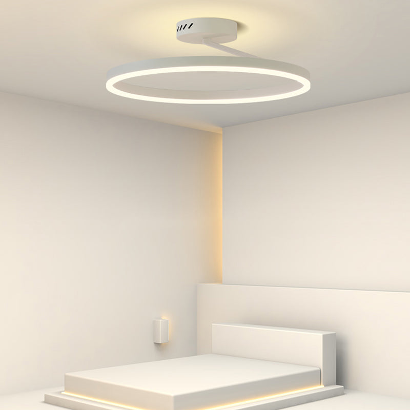 Luminaires encastrés circulaires modernes en métal, plafonnier à 1 lumière