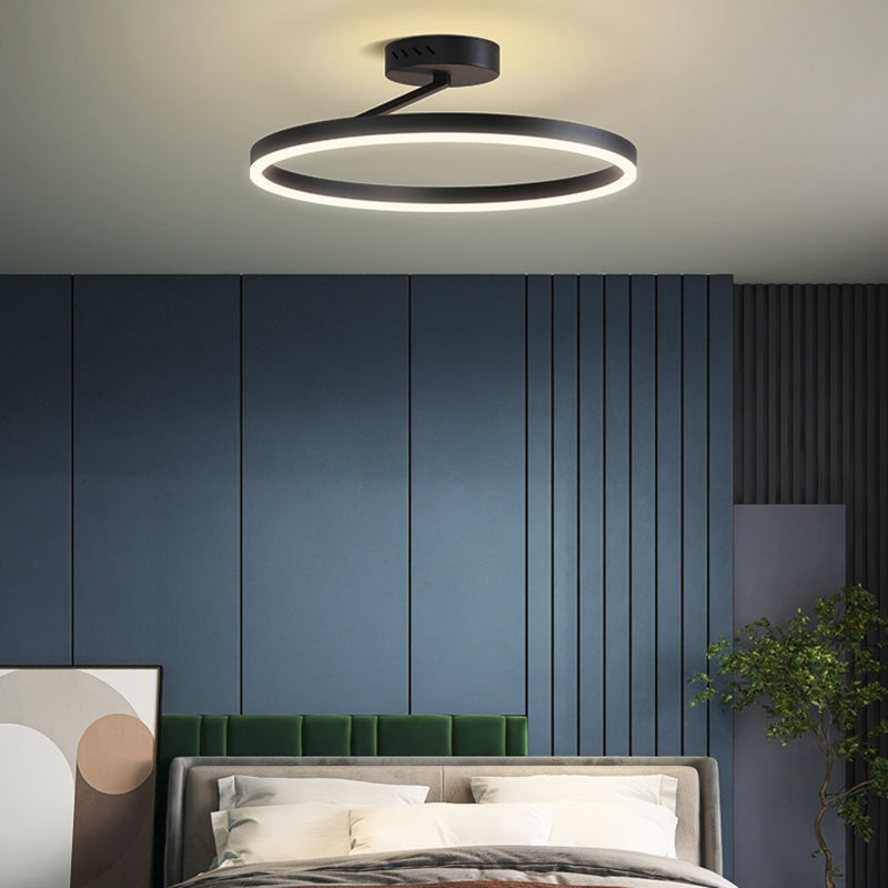 Luminaires encastrés circulaires modernes en métal, plafonnier à 1 lumière