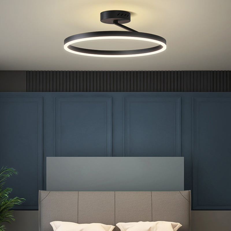 Luminaires encastrés circulaires modernes en métal, plafonnier à 1 lumière