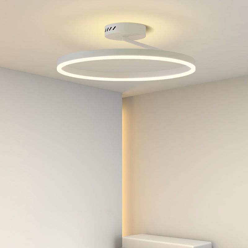 Luminaires encastrés circulaires modernes en métal, plafonnier à 1 lumière