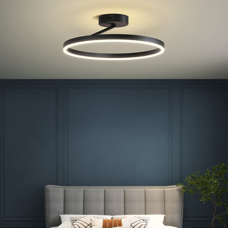 Luminaires encastrés circulaires modernes en métal, plafonnier à 1 lumière