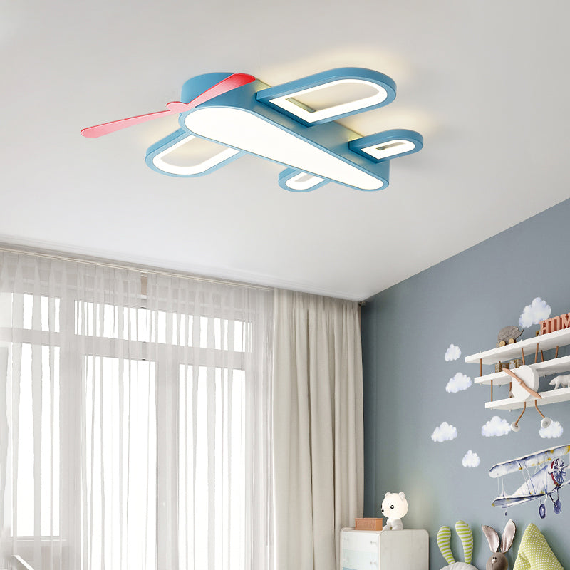 Airplane Shape Ceiling Fixtures Kids Style Metal 5 Lights Ceiling Mounted Lights