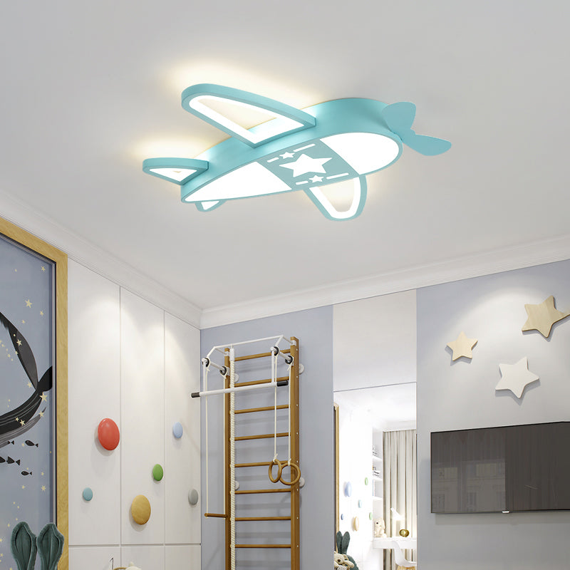 Airplane Shape Ceiling Fixtures Kids Style Metal 5 Lights Ceiling Mounted Lights