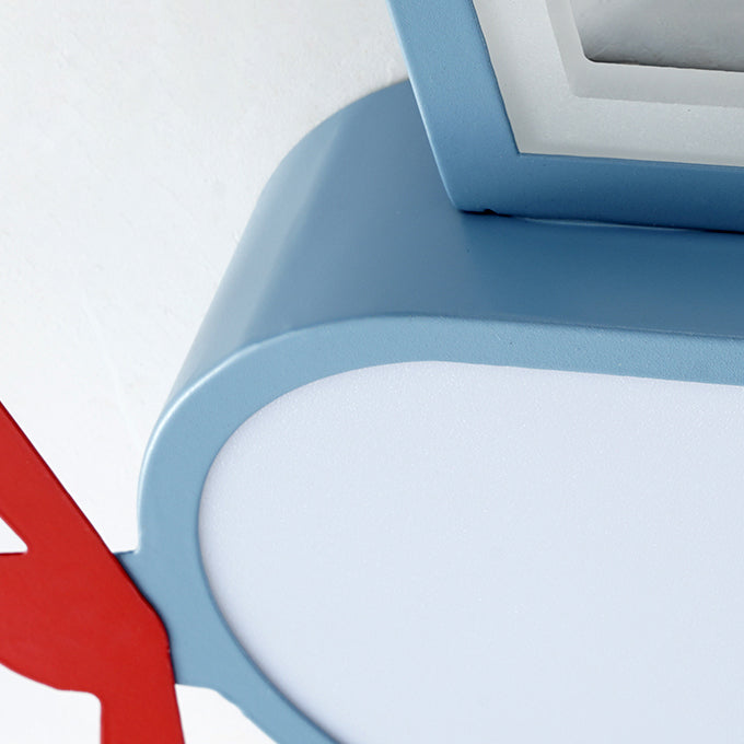 Airplane Shape Ceiling Fixtures Kids Style Metal 5 Lights Ceiling Mounted Lights