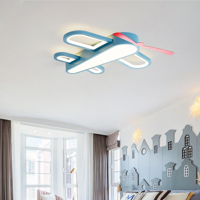 Airplane Shape Ceiling Fixtures Kids Style Metal 5 Lights Ceiling Mounted Lights