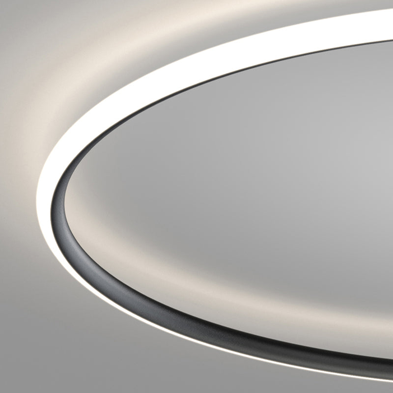 Plafonnier LED noir de style moderne, plafonnier pour chambre à coucher