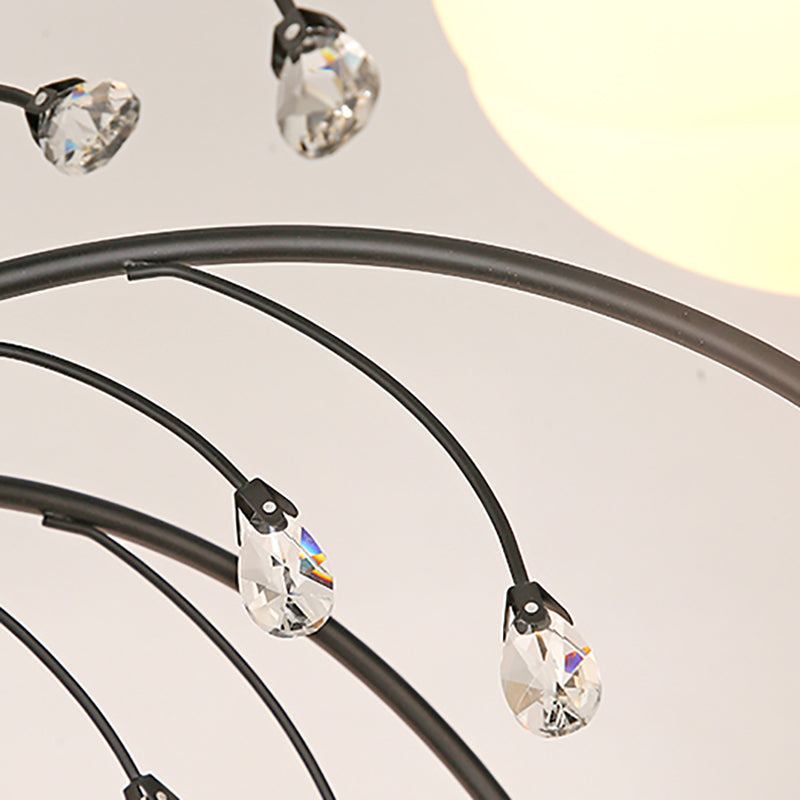 Glas Schwarz Semi Flush Mount Lighting Kugel-minimalistische Deckenleuchte