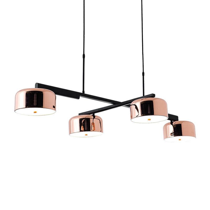 Postmodern Metal Island Light Forma 4 Lights Island Colgante para comedor