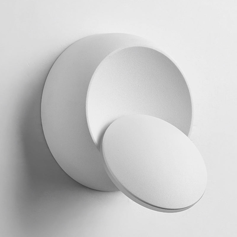 Moderner Stil runder Schatten Wandleuchten Metall 1-Licht-Wandmontage Beleuchtung
