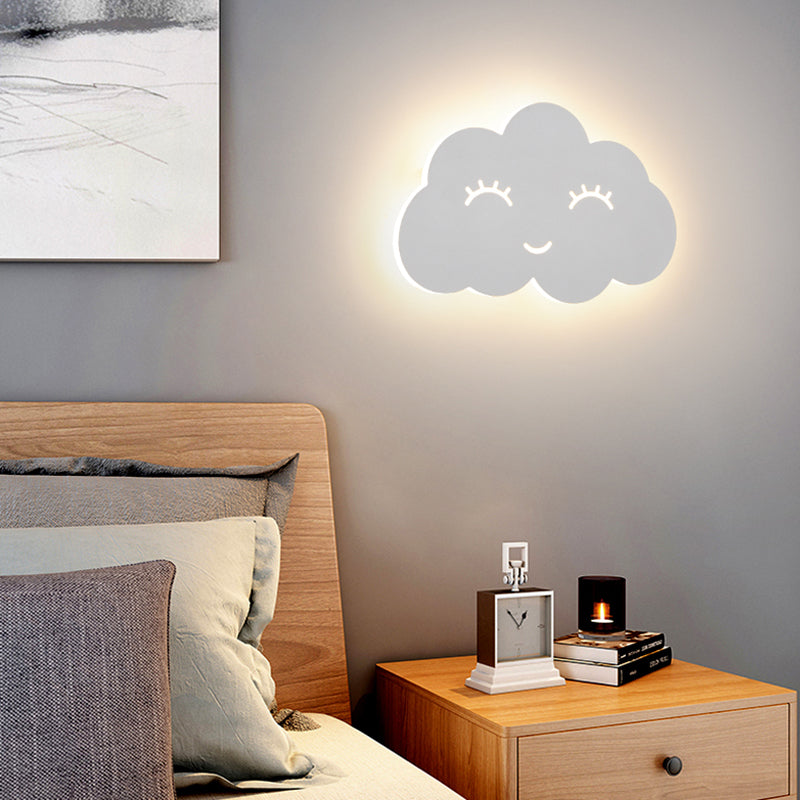 Stile per bambini unica sfumatura sfondata in metallo 1 illuminazione montata a parete