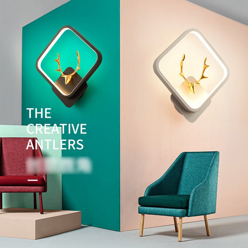 Moderner Stil Geometrischer Schatten Wandleuchten Metall 1 Lichtwandmontierte Beleuchtung