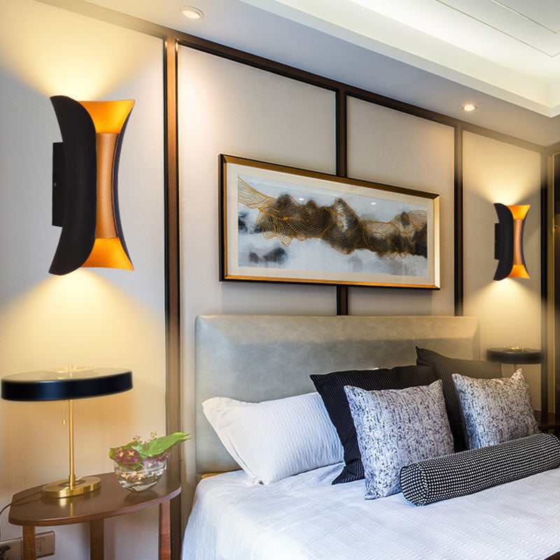 Moderner Stil Geometrischer Schatten Wandleuchten Metall 2 Leuchten Wandmontierte Beleuchtung