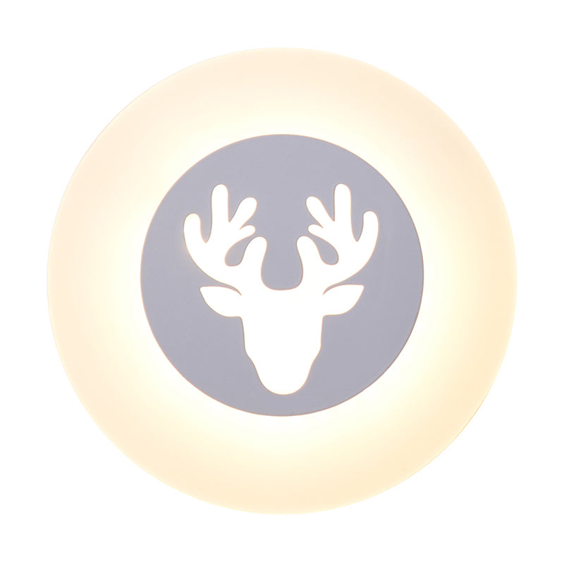 Moderner Stil Geometrischer Wandleuchten Metall Multi -Lichter Wandlampen in Weiß