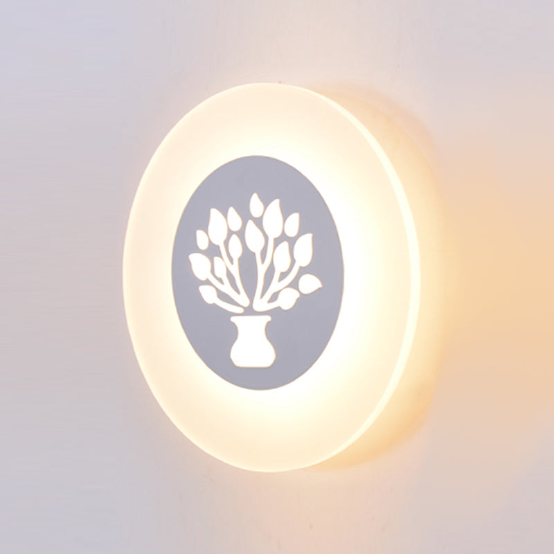 Moderner Stil Geometrischer Wandleuchten Metall Multi -Lichter Wandlampen in Weiß