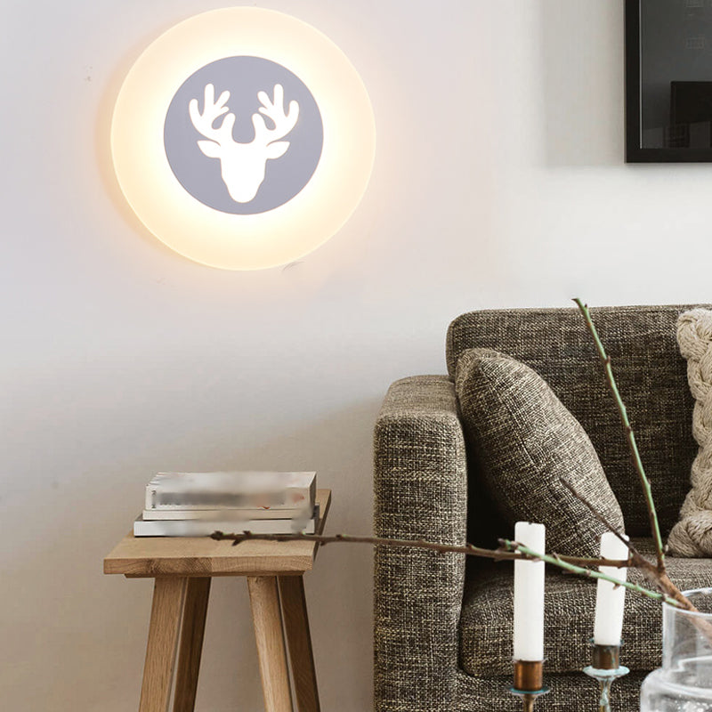 Moderner Stil Geometrischer Wandleuchten Metall Multi -Lichter Wandlampen in Weiß