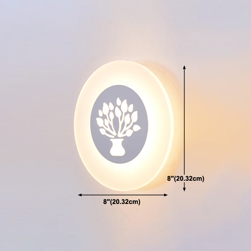 Moderner Stil Geometrischer Wandleuchten Metall Multi -Lichter Wandlampen in Weiß